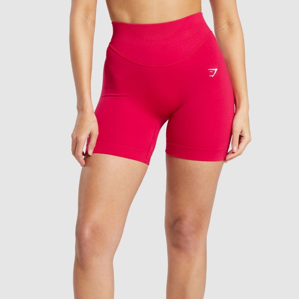 Gymshark red sweat seamless shorts